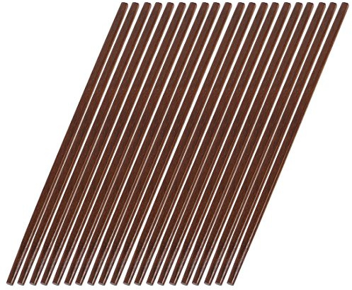 Sourcingmap Wood Kitchen Chopsticks 9.7 Inch Long 10 Pairs Brown