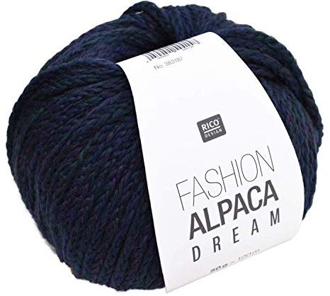Rico Fashion Alpaca Dream, Fb. 7 – pfau, Mischung aus Merinowolle und Alpaka Wolle Nadelstärke 8mm