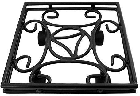 Garden Pride Square Plant Pot Caddy - Heavy Duty Plant Pot Wheels/Plant Pot Mover - Plant Pot Trolley/Plant Pot Dolly (Pack of 2-15 Square (38cm))