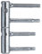 Türband 3-DIM 2-tlg. Bolzen 65 bzw.55 mm, Tragkraft 80kg,ø 20 mm,verzinkt silber