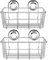 iPEGTOP Suction Cup Deep Shower Caddy Bath Wall Shelf for Large Shampoo Shower Gel Holder Bathroom Storage - Rustproof Stainless Steel, 2 Pack