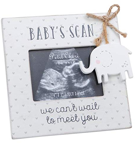 Petit Cheri Marco de fotos para escaneo de bebé con accesorio de elefante