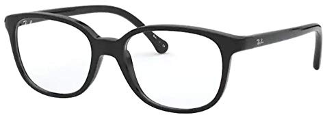 Ray-Ban Junior Kids' RY1900 Square Prescription Eyeglass Frames, Black/Demo Lens, 47 mm