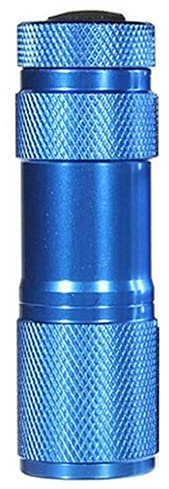 HshDUti Lampe de poche UV - Lumière noire - 9 LED - 395 nm - Détecteur de lumière noire pour urine d'animaux domestiques, taches, punaises de lit et scorpions - Bleu