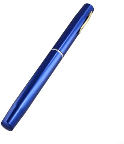 Gdfnmogo Telescopic Pocket Fishing Rod, For Ultra-Light Aluminum Alloy, 1-Meter Compact Pen-Style Rod for Freshwater and Travel Fishing(BLUE)
