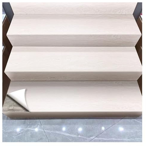 Adesivi per scale, decalcomanie vintage con venature del legno per pedane e alzate, carta da contatto in PVC per decorazione di casa e ufficio