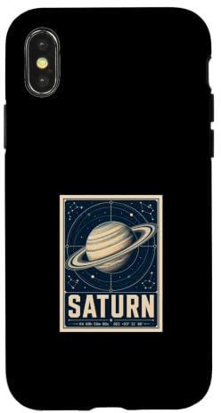 Affiche d'astronomie Spatiale Saturne Ringed Planet Coque pour iPhone X/XS
