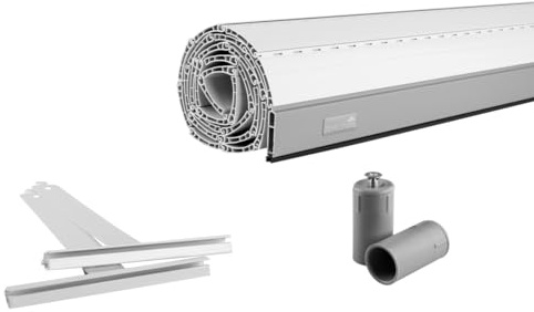 Schellenberg 20090 Juego de blindaje para persiana enrollable Mini, 100 x 120 cm, blanco