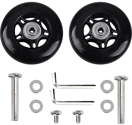 MEJOSER Ersatz Rollen für Koffer Gummi Rollen Räder Ersatz Wheels Rad für Trolley Samsonite Hartschalenkoffer Rollen mit kugellager Ersatzteile, Reparatur Set
