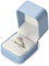 Oirlv Blu Pu Pelle Classico Scatola Anello,Scatola per Anello il Matrimonio,Anniversario,Proposta