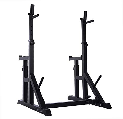 Verstrebter Turm-Squat-Rack-Ständer, Langhantel-Rack, Press-Rack-Ständer, Heimtraining, verstellbarer Hantelständer, höhenverstellbar (220 lb Kapazität), kompletter Rack-Gewichtskä