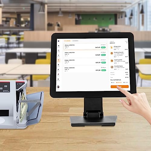 DSYOGX Monitor con supporto touch, di cassa elettronico da 15 pollici, registratore di cassa LCD, display touchscreen per centri commerciali, alberghi, ristoranti, piano di lavoro