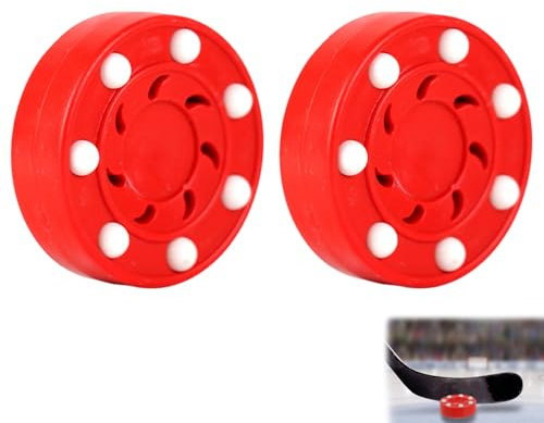 CaiYuanGJ 2 Stück Puck Eisball Hockey, Puck Hockeyball, Wiederverwendbare Trainingspucks, für Eishockeytraining, Professionelle Spiele, Trainingsplätze Im Freien