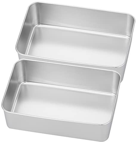 GRIRIW Teglie Da Forno Acciaio Inossidabile Per Cottura Torte Senza Coperchio Ideali Per Dessert e Torte Fatte Casa