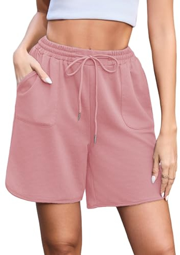 Aottori Pantaloncini Sportivi Donna con Tasche Rosa M