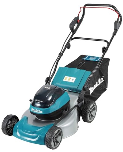 Makita DLM466PT2 - Cortacésped doble 18V (36V) Li-ion LXT sin escobillas 46cm completo con 2 baterías de 5.0Ah y cargador