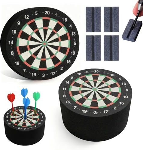 2 Pièces Mini Cible,Professionnel Support Flechette,Mini Dart Dock,Rangement Sécurisé,Noir,La Livraison Comprend 4 Pierres À Aiguiser pour Fléchettes