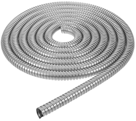 CAXUSD Protection Câble Mural Acier Inoxydable Gaine Flexible Conduit Résistant Intempéries pour Gestion Fil Électrique Intérieur Extérieur Mètres