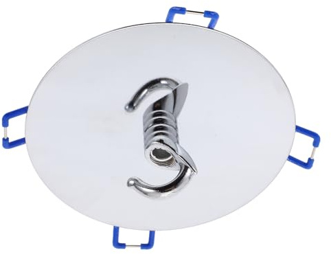 MUCKLILY Support de Fixation Plafonnier Rond 10 CM Chromé Socle d'Encastrement Suspendre Lumineuse Accessoire de Montage au Plafond pour Éclairage Intérieur Pièce pour Lampe Suspendue