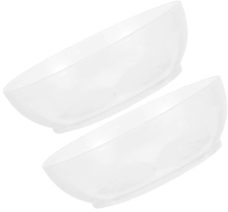 DEARMAMY Set 2 Ciotole per Bilancia da Cucina 600 Ml in Plastica Abs Trasparente Marcature Chiare, Vassoi di Misurazione Alimentare Resistenti per Cottura, Dieta e Preparazione Precisa