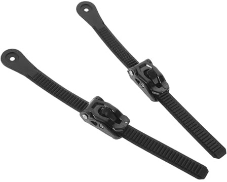 Yardwe 2 Juegos Cinturones con Hebilla Ajustable para Patines en Línea y Quad, Correas de Repuesto 220mm Negras, Accesorios Resistentes para Patinaje al Aire Libre, Piezas de Patines