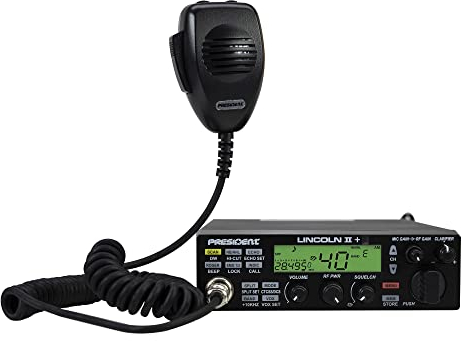 Amateurfunkstation President Lincoln II+ ASC 10/12M, Roger Beep, ANL, NB, Hi-Cut Filter, AM-FM-USB-LSB-CW, programmierbar, 12V