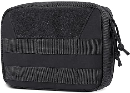 OneTigris Molle EDC-väska, Cordura nylon militär verktygsväska taktisk tillbehörsväska för prylverktyg utomhus, sport, vandring | återanvändbar förpackning (svart basic version)