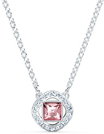 Swarovski Una Angelic Square Halskette, rosa, rhodiniert, Amazon Exklusiv