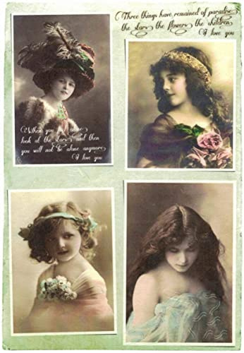 Zita´s Creative Rispapper A3 - Old Photos. Motivhalmsilke, halmsidenpapper, decoupage papper