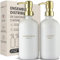 MaisoNovo Seifenspender Bad - 500 ml Klar Seifenspender aus Glas - Goldpumpen x 2 - Seifenspender Küche