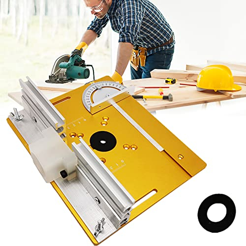 Kit 3 Inserts Table Fraisage, Table Fraisage Défonceuse Alliage D'Aluminium Flip-Board Machine Découpe Gravure Outil Auxiliaire Gabarit D'Onglet Scie Table Bancs Travail Bois Accessoires Défonceuse