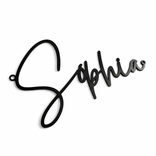 Nombres de metálico personalizados para decoración hogar, Diferentes fuentes, Letrero metal para puerta o pared, Tipo de letra tamaño y color, Decoración habitación infantil, boda, bautizo, comunión
