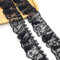 LIANCHEN 5 Yards 6cm Breite Rüschen-Borte Blumen Pleated Tulle Lace Fabric Plissee Tüll Spitzenstoff Spitzen-Blumen Dekoband Schwarz Spitzenbesatz Rüschen für Nähen, Handwerk, Halloween (Schwarz)