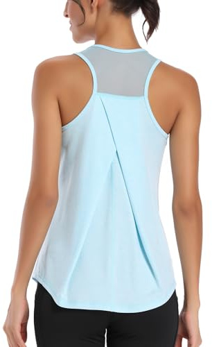 Dawnrole de Sport Femme Running Fitness sans Manches Chemises Basiques Respirant