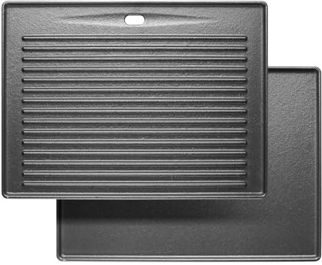 Plancha de hierro fundido para parrilla de gas Taino Pro 4 y 6 Series, 41,5 x 31 cm, universal reversible