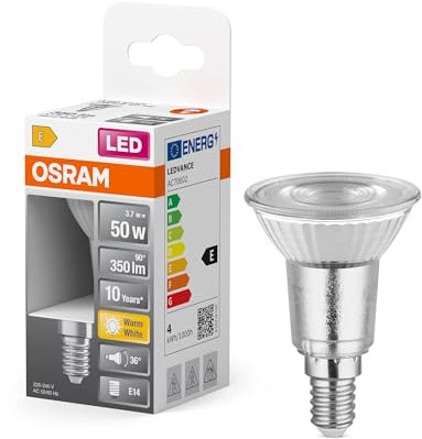 OSRAM LED-Spot Reflektor Star PAR16 50,2700 K warmweiß, 3,7 W, E14,36°, 350 lm, 15.000h, für Spotbeleuchtung, Akzentlicht, kleine Fassung, Vitrinen