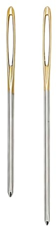 2-Pack Large Eye Blunt Needles for Knitting & Darning - Extra-Thick Hand Sewing Needles for Yarn, Wool, and Craft Projects (Easy Threading & Safe Use)