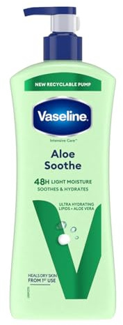 Vaseline Intensive Care Aloe Soothe Body Lotion with ultra-hydrating lipids and aloe vera moisturising for dehydrated skin 600 ml