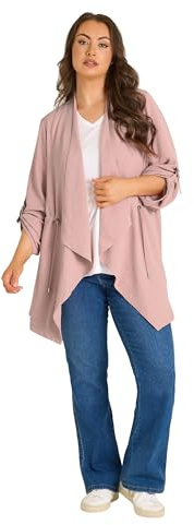 EVANS Curve Brown Lightweight Waterfall Jacket - Women's - Plus Size Curve