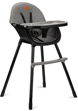 MoMi REKI Chaise haute 2en1 pour bébés et enfants de 6 à 36 mois (poids corporel max. 15 kg), harnais de sécurité 5 points, en tant que chaise pour enfants jusqu'à 20 kg