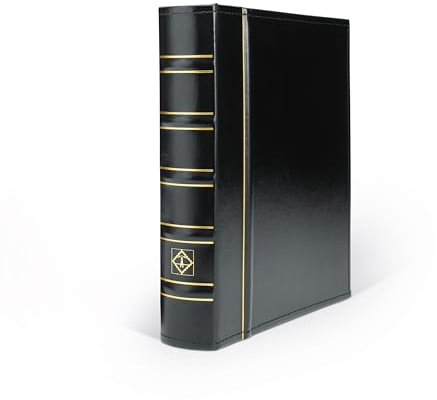 Leuchtturm 329644 Album per Monete Optima Classic - Raccoglitore ad Anelli di Alta qualità per la Raccolta di Monete e la creazione delle proprie - Nero