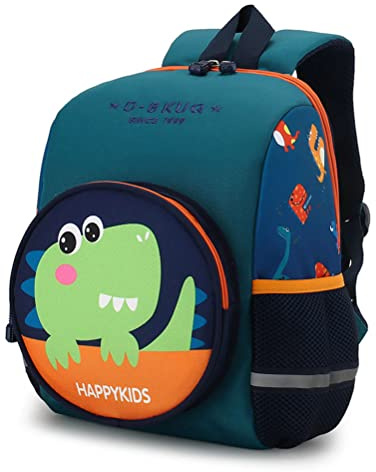 XNDZ Toddler Backpack for Nursery Kids Children Dinosaur Backpack with Chest Strap Kindergarten School Bag Outdoor Rucksack for 3-6 Years Boys Girls