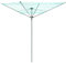 KCT 4 Arm Outdoor Rotary Washing Line Clothes Airer with Protective Cover - 40m Drying Area