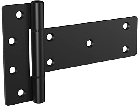 National Hardware 6-in Industrial T Hinges Two Pack 48 lbs. capacity with Weatherguard Protection in Black