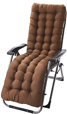 Morbuy Cojín para Tumbona de Jardín, Suave y Cómodo Cojín Reclinable Colchoneta Tumbona Exterior Ideal para Tumbonas, Sillas y Hamacas (Marrón,48x170x8cm)