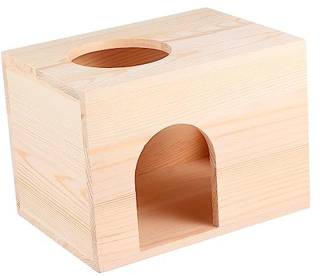 HANABASS Mangeoire pour Écureuils Et Animaux De Compagnie Maison Alimentation en Matériau Naturel Cabane Alimentation Pratique pour Écureuils