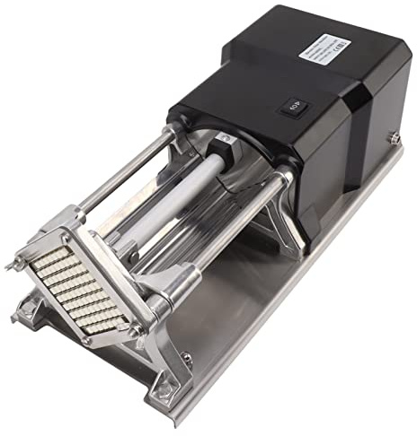aqxreight Cortadora De Papas Fritas Eléctrica Profesional De Acero Inoxidable para Cocinas Comerciales Y Domésticas con Cuchilla Extraíble Y Múltiples Tamaños De Corte