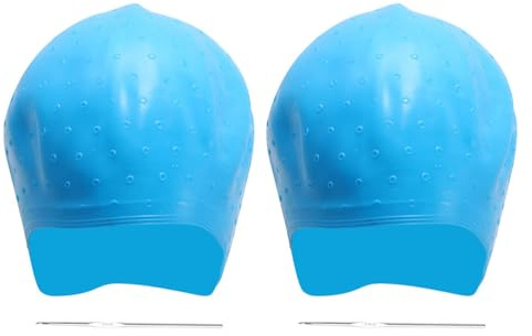 Alipis Casquettes De Coloration Des Cheveux En Silicone Réutilisables Avec Crochets Accessoires De Teinture Pour Mèches Protection Frontale Pratique Pour Salon Et Usage Domestique