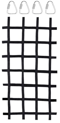 Filet d'escalade Portable - Échelle de Corde de 89 x 46 Pouces, Tissu Polyester, Jeu d'obstacles en Plein air | Design Moderne pour, Jungle Gym, kit de balançoire, entraînement, Fitness