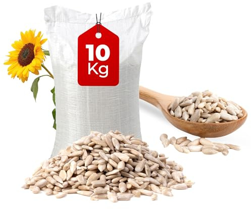 10kg Sunflower Hearts wild Bird Food. High Energy Birds Seed, Premium Sunflower Seeds & wild Bird Food (10 KG)